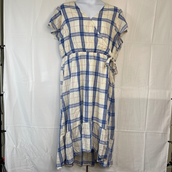 Old Navy Dresses & Skirts - Old Navy 3XL Dress Faux Wrap Tiered Hem Midi